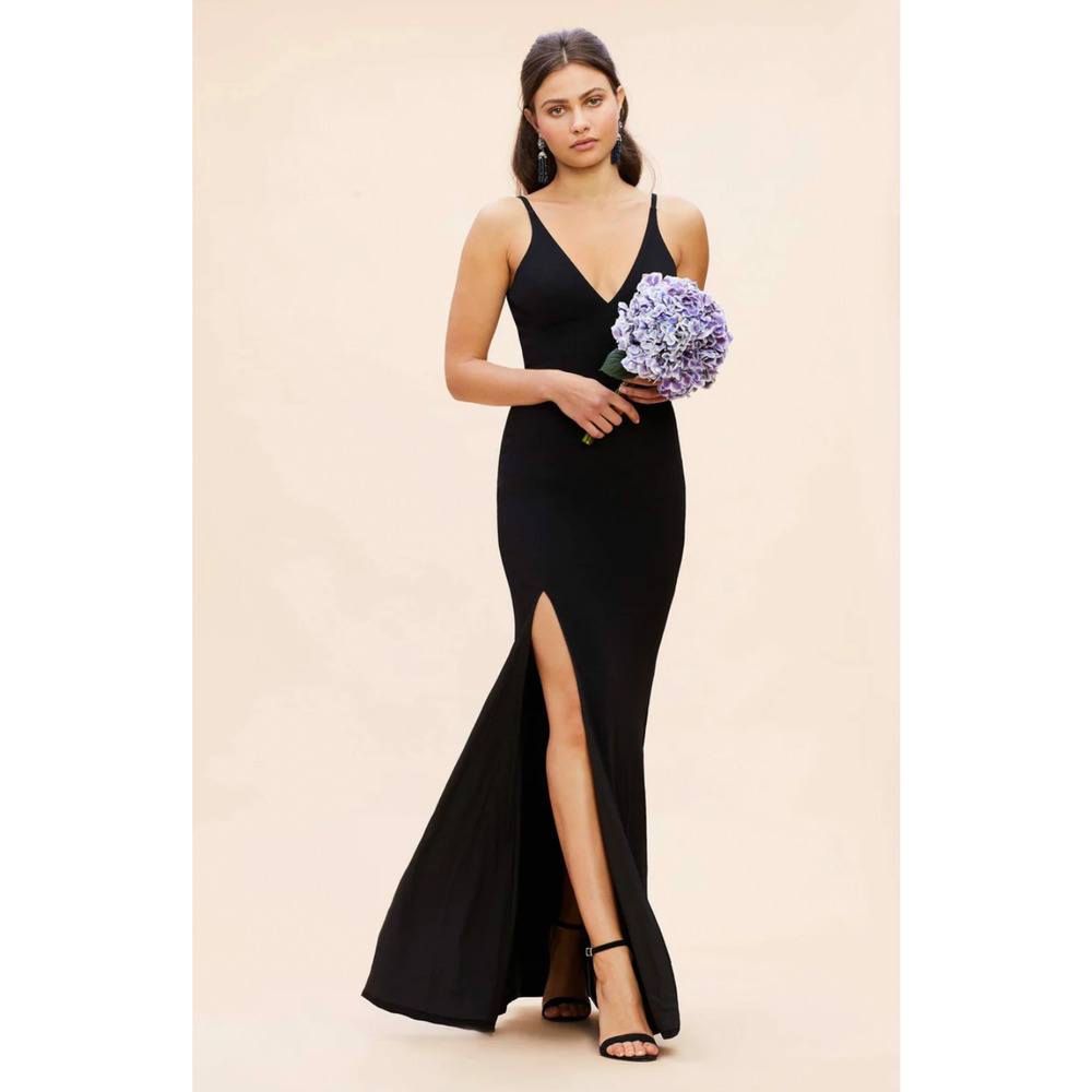Dress the population Black Iris Gown Dress